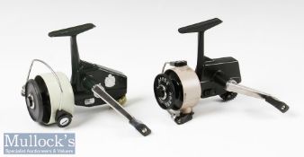 ABU Cardinal 66 and 40 Model A fixed spool reels both LHW, full bail arms the 66 model stamped