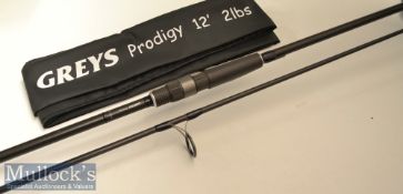 Carp/Speciman Rod: Greys Alnwick Prodigy woven carbon rod – 12ft 2pc with Fuji style lined