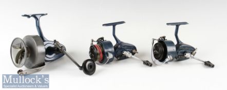 Mitchell 498 sea fishing fixed spool reel in blue foot marked L135105 together with 2x Garcia