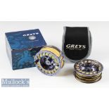 Greys G-Lite 3 Salmon Fly Reel – 4” dia, quick release drum latch, back plate ratchet, in makers box