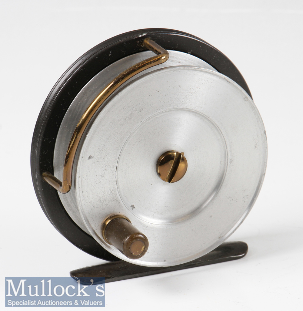 Hardy Bros “The Sunbeam” 3 ¼” Alloy Fly Reel - with lacquered brass foot, and retaining much of - Image 2 of 3
