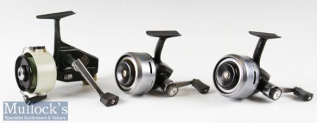 ABU Cardinal 66 fixed spool reel appears in good condition together with ABU 506 and 506a closed