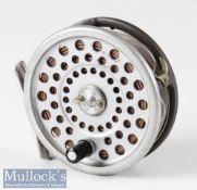 Hardy Bros England Marquis #7 alloy fly reel with alloy foot, quick release latch, u shaped line