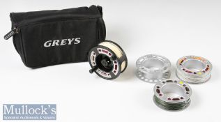 Good Greys GRXi #7/8 fly reel with counter balance weight, backplate adjuster quick release spool,