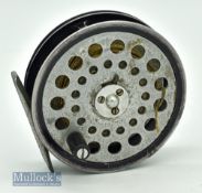 Scarce “The Fideliter" No. AFR1 alloy trout fly reel - 3 7/16” dia, 3 screw drum release latch,