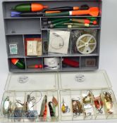 Mixed Assorted Spinners, Pike Floats and Accessories incl Abu, Mepps, 4x pike floats, hooks, swivels