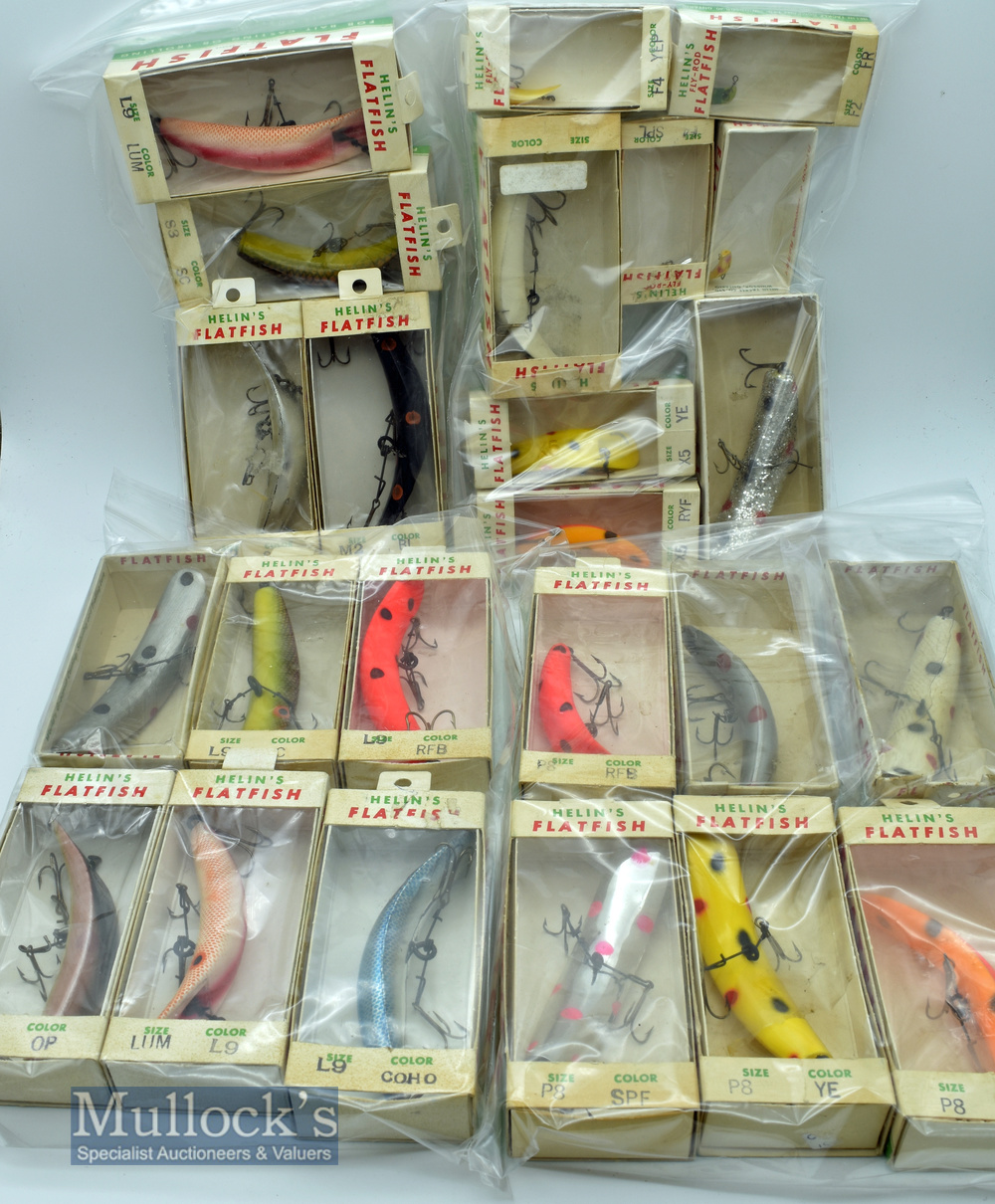 Helin’s Flat Fish Lures Boxed Selection (47) – incl sizes M2 x2, L9 x7, P8 x7, S3 x2, LU x11, X5 - Image 2 of 2