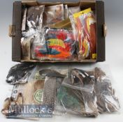 Large Quantity of Fly Tying Feathers and Materials incl deer hair, partridge, peacock, goose,