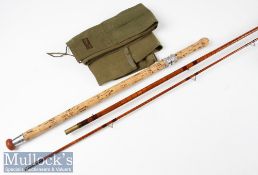 Split Cane Kennet Coarse Rod: B James & Son Ealing, London “Kennet Perfection” -11ft 8in 2pc with