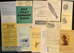 Interesting collection of fishing ephemera from the 1950s (15) – Selection of various retailers