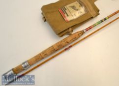 Split Cane Brook Trout Fly Rod: Allcocks “Little Gem” Trout fly Rod – 7ft 2pc with Agate lined