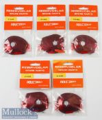 Abu Ambassadeur 1000/2000 Red Colour Left Side Plates (5) part 975403 in original packaging