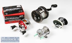 Shakespeare E Sigma 2950-360 deep sea fishing reel with torpedo handle together with an Abu Record