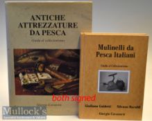 Italian Fishing Books on Spinning Reels and Tackle signed (2) – Cavatorti, Giorgio, Giulano