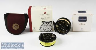 Fine Hardy Bros England Sovereign 2000 #5 fly reel edition 598, disc drag, on/off check, counter