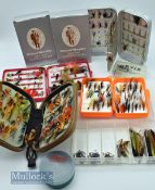 Fly Boxes and Flies Selection – incl 3x Richard Wheatley fly boxes, 2 in cardboard outer boxes,