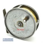 Hardy Bros Alnwick Hydra 4 3/8” salmon fly reel with lacquered ribbed brass foot signs of surface