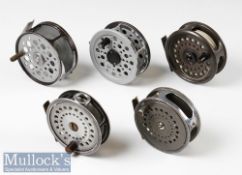 5x Various fly reels such as Farlows London Serpent 3 ½” wide drum alloy reel a Shakespeare Beaulite