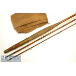 An Early Green Heart Trout Fly Rod: see Farlow & Co Maker 191 the Strand greenheart fly rod - 8ft