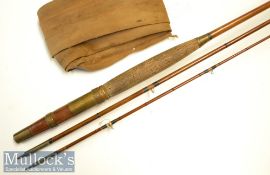 An Early Green Heart Trout Fly Rod: see Farlow & Co Maker 191 the Strand greenheart fly rod - 8ft
