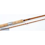 Avon Rod: unnamed Mk. IV Avon split cane rod – 10ft 2pc with amber agate lined butt and tip guides –