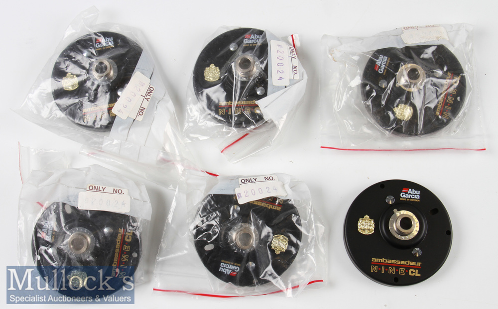 Abu Ambassadeur Nine CL Black Colour Side Plates (6) part 20024 in packaging