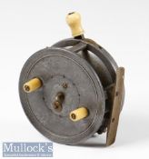 J J S Walker Bampton & Co Alnwick 3 ½” ‘The Master’ patent alloy bait casting reel Silex style,