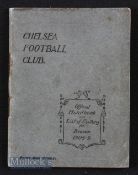 1908/09 Chelsea handbook containing photos/articles and general information, pocket sized. Good.