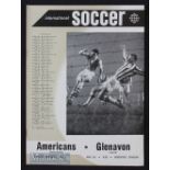 1960 American Soccer League New York Americans v Glenavon (N.Ireland) 26 May at New Jersey. Good.