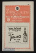 1936/37 Sunderland v Arsenal Div. 1 match programme 9 January 1937, creases, o/wise good.