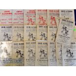 1956/57 Crewe Alexandra home football programmes to include league (22) missing Rochdale & FAC (