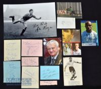 Selection of Assorted Football Autographs to include Bobby Robson, Nat Lofthouse, Tony Book, Mike