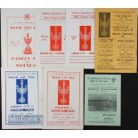 Welsh Cup final programmes 1956. 1957, 1958 + replay, 1960, 1961, 1962. (7) Good.