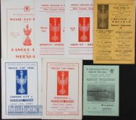 Welsh Cup final programmes 1956. 1957, 1958 + replay, 1960, 1961, 1962. (7) Good.