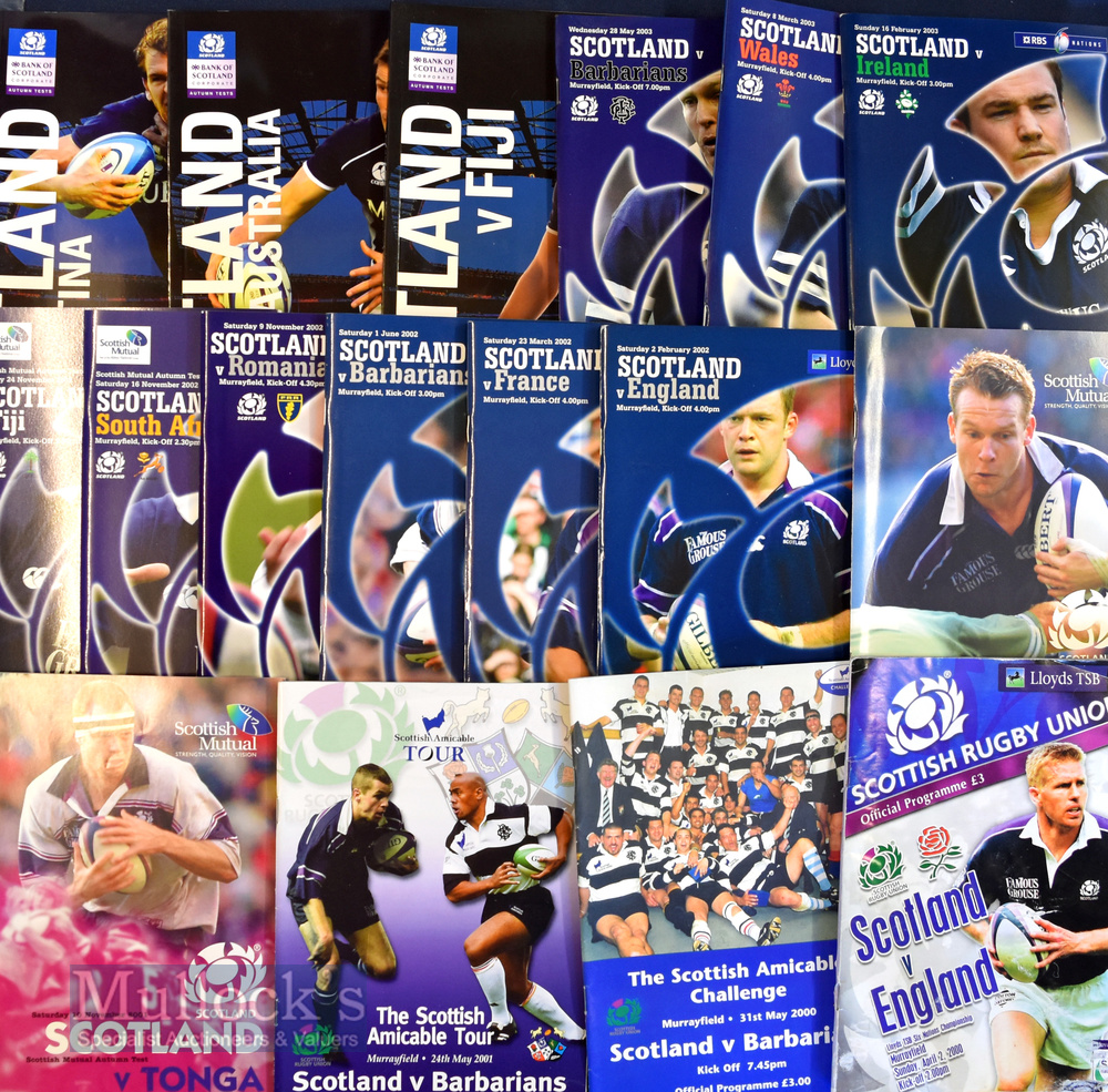 Scotland Home Rugby Programmes 2000s (18): Selection of issues from Scotland games v England (