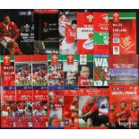 Wales Home Rugby Programmes 1991-2008 (21): ‘Doublers’ from previous six lots: Five/Six Nations,