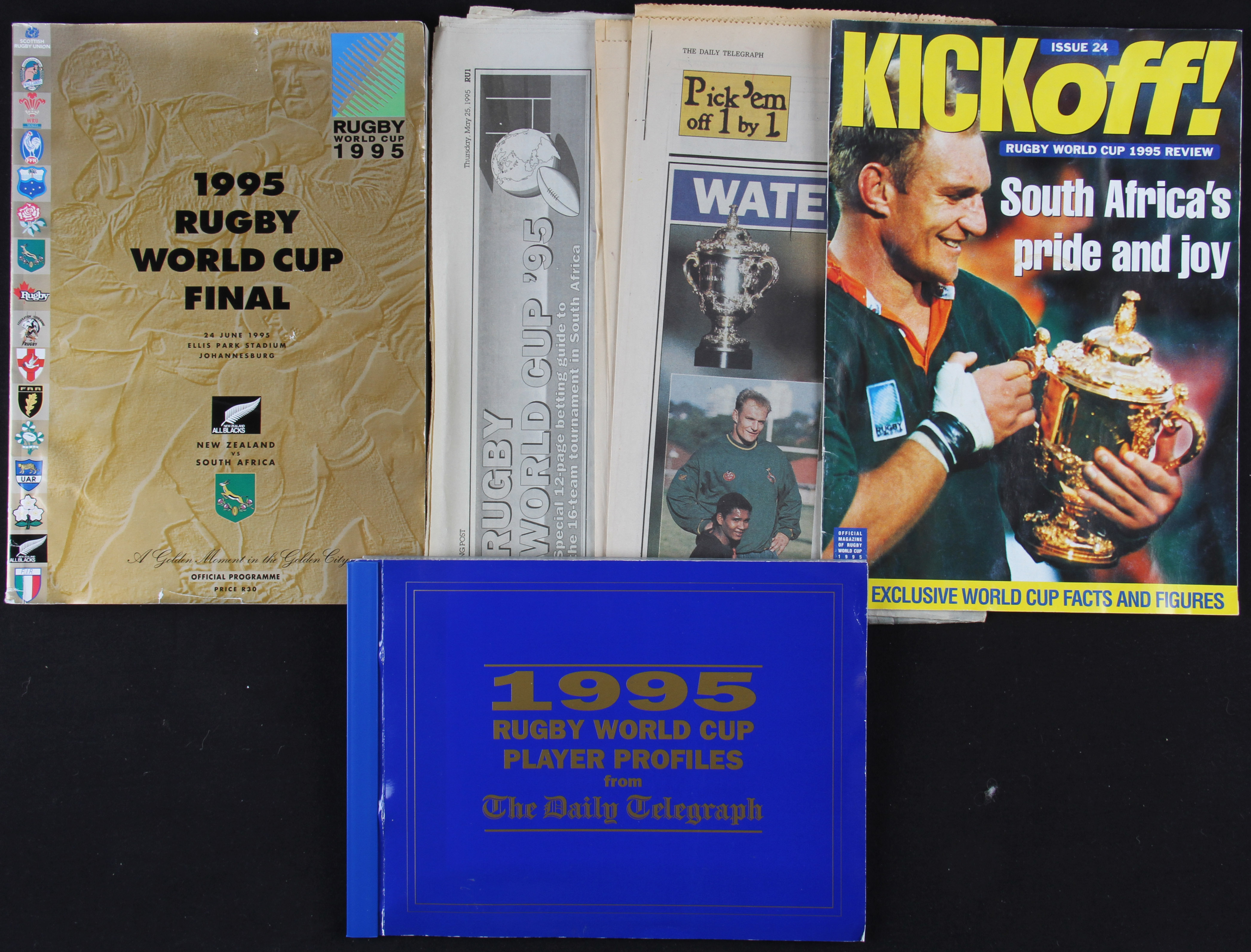 RWC 1995 Rugby Final Programme etc (6): The huge programme from a huge match, Mandela & Pienaar’s