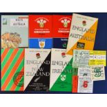 Assorted International Rugby Programmes & Tickets (7): England v Australia 1967 and in the RWC