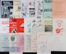 Collection of Welsh match programmes covering various tournaments including Cookson and Alves