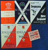 Signed 1955-1997 Welsh Interest Rugby Programmes (5): Super selection for the Welsh programme and/or