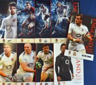 England Home Rugby Programmes 2010 & 2011 (9): Four Autumn tests 2010, three Six Nations 2011 plus v