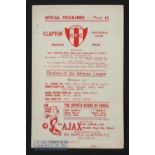 1935/36 Clapton v Nunhead Isthmian League, slight crease.