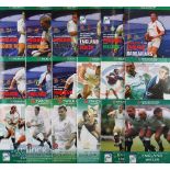 England Home Rugby Programmes 2000-2002 (18): All the Six Nations (inc first home game v Italy)