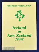 Irish Tour Brochure for trip to NZ 1992: 24pp glossy covered pics, pen pics, past stats and