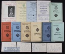 Liverpool Schools Football Association Handbooks – 7x from 1957 to 1974 and 4x match programmes 1954