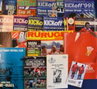RWC etc Rugby Magazine and Brochure Selection (38): 14 copies of the Official RWC Kick-Off
