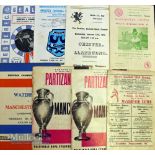 Mixed selection of football programmes 1960/61 Chester v Manchester Utd (f), 1965/66 Partizan v
