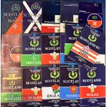 Scotland Home Rugby Programmes 1950s-1980s (17): Lovely selection of Murrayfield issues, six from