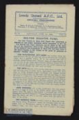 1945/46 Leeds Utd v Newcastle Utd 6 April 1946 4 page match programme Bolton Disaster Fund raiser.