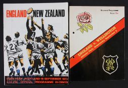 1973 England in New Zealand Rugby Programmes (2): Sought after large Eden Park, Auckland issue